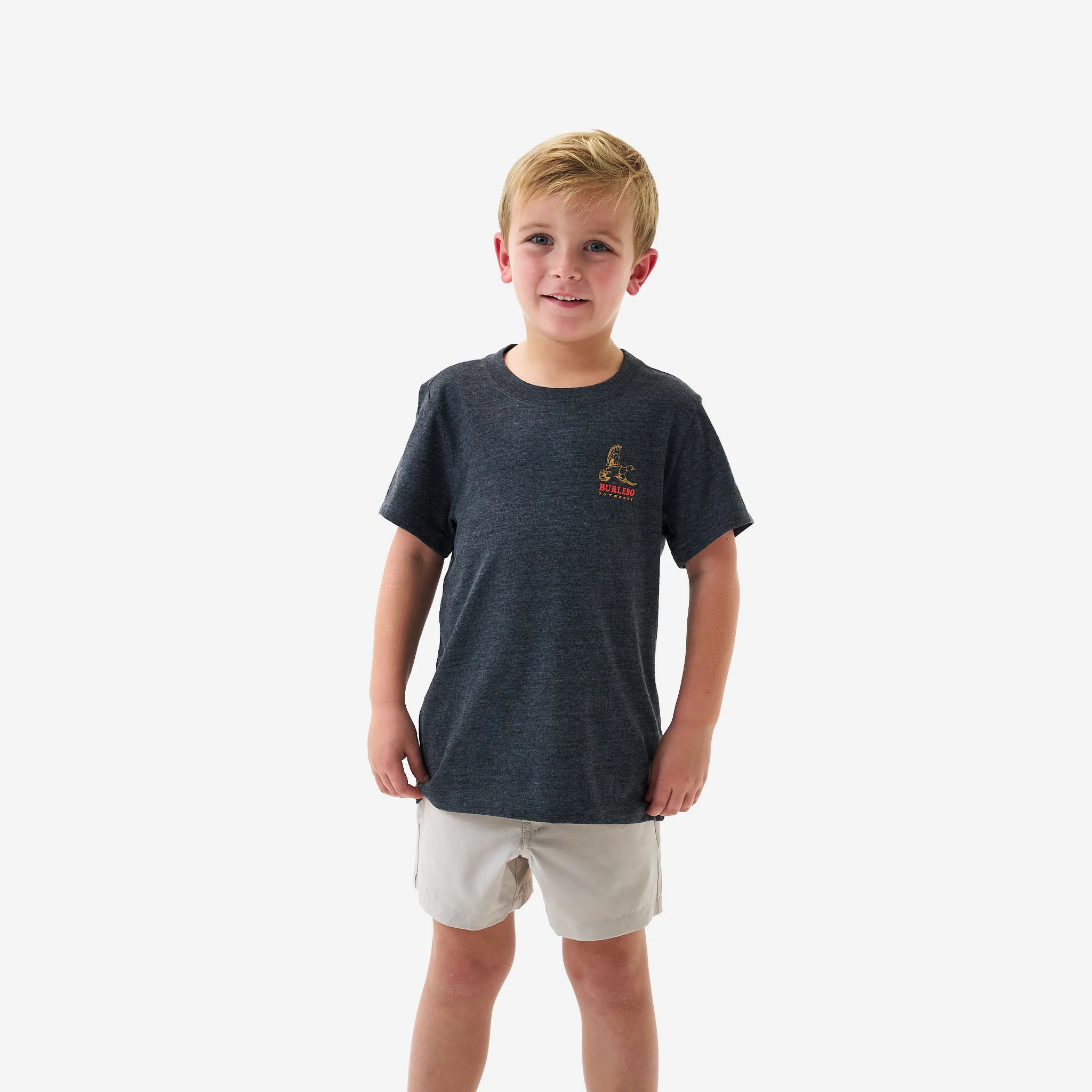 Youth Short Sleeve Tee - Duck Wild - Heather Black