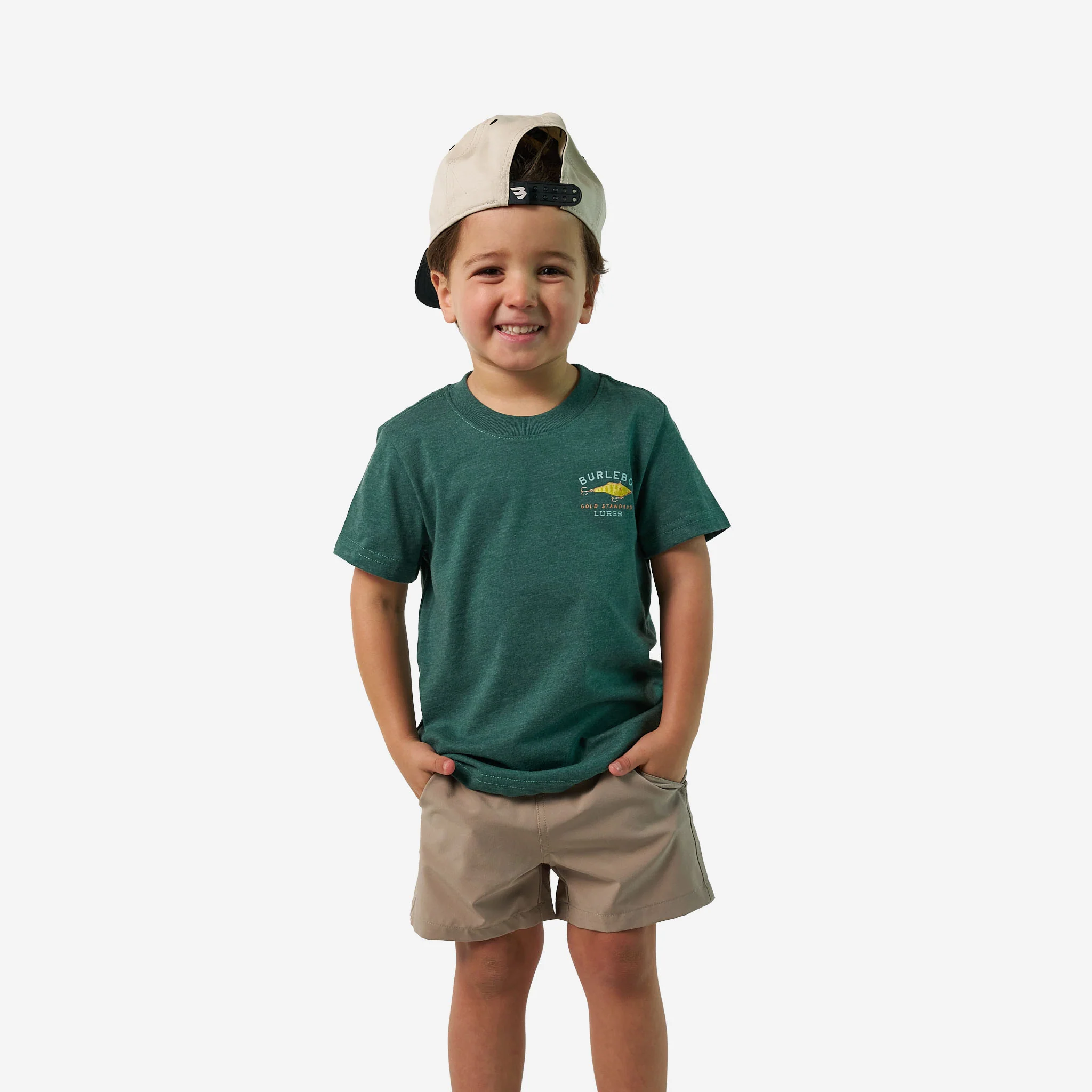 Youth Short Sleeve Tee - BURLEBO Lures - Forest Green