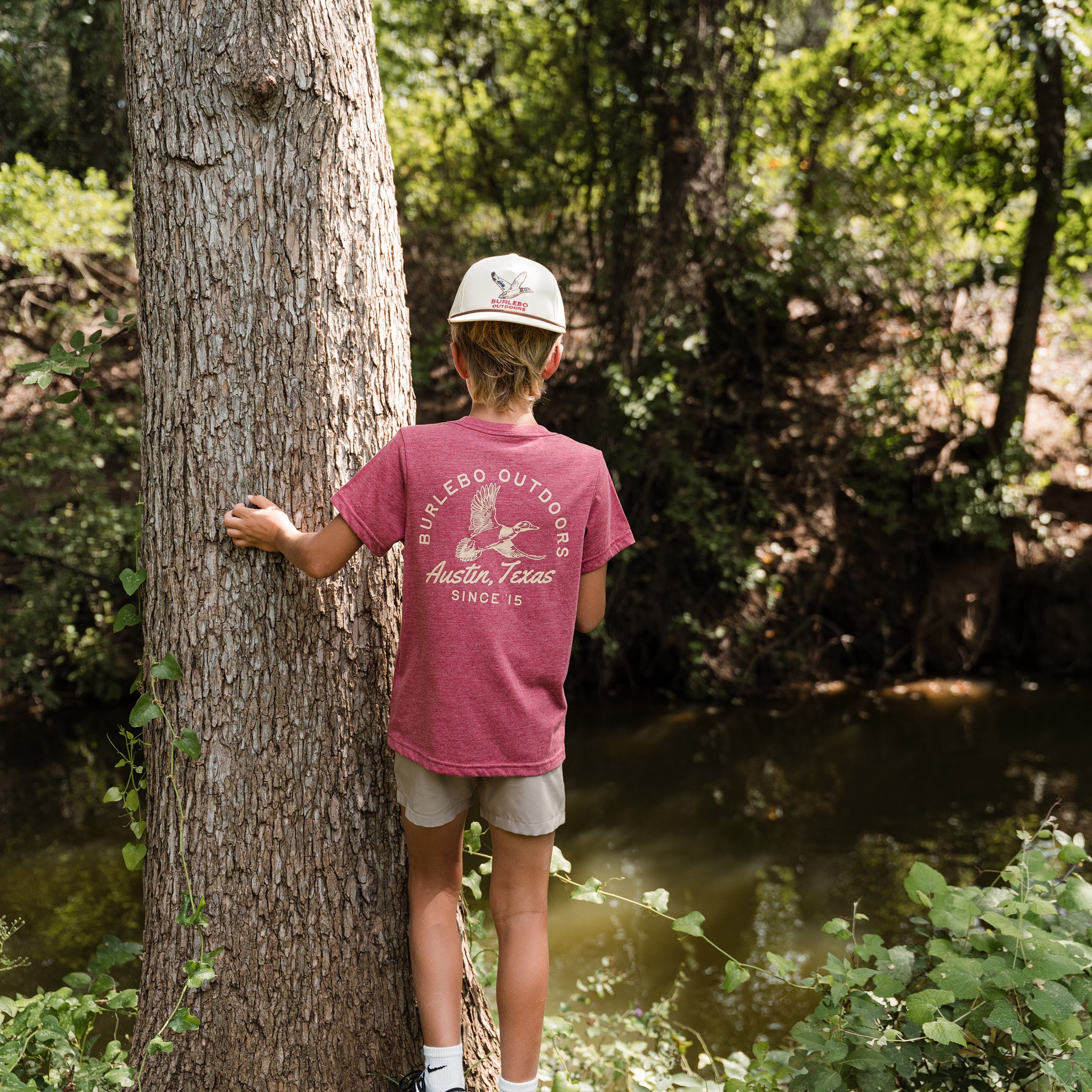 670-youth-short-sleeve-tee-classic-duck-heather-red-2.jpg Youth Short Sleeve Tee - Classic Duck - Heather Red