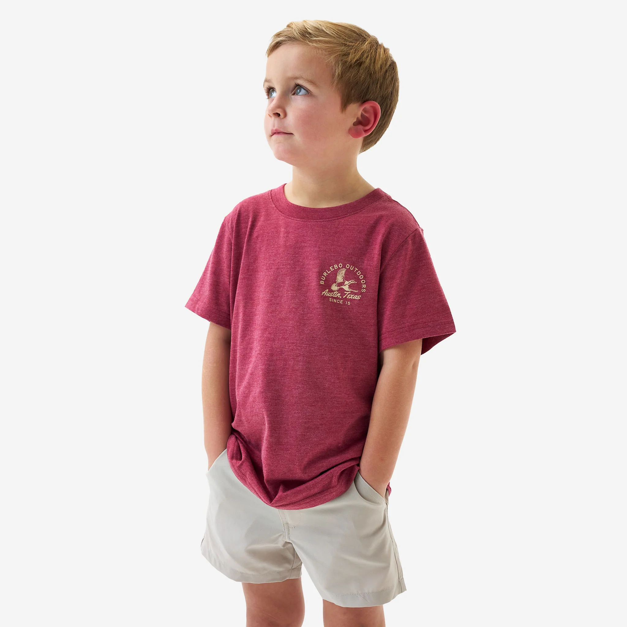 670-youth-short-sleeve-tee-classic-duck-heather-red-3.webp Youth Short Sleeve Tee - Classic Duck - Heather Red