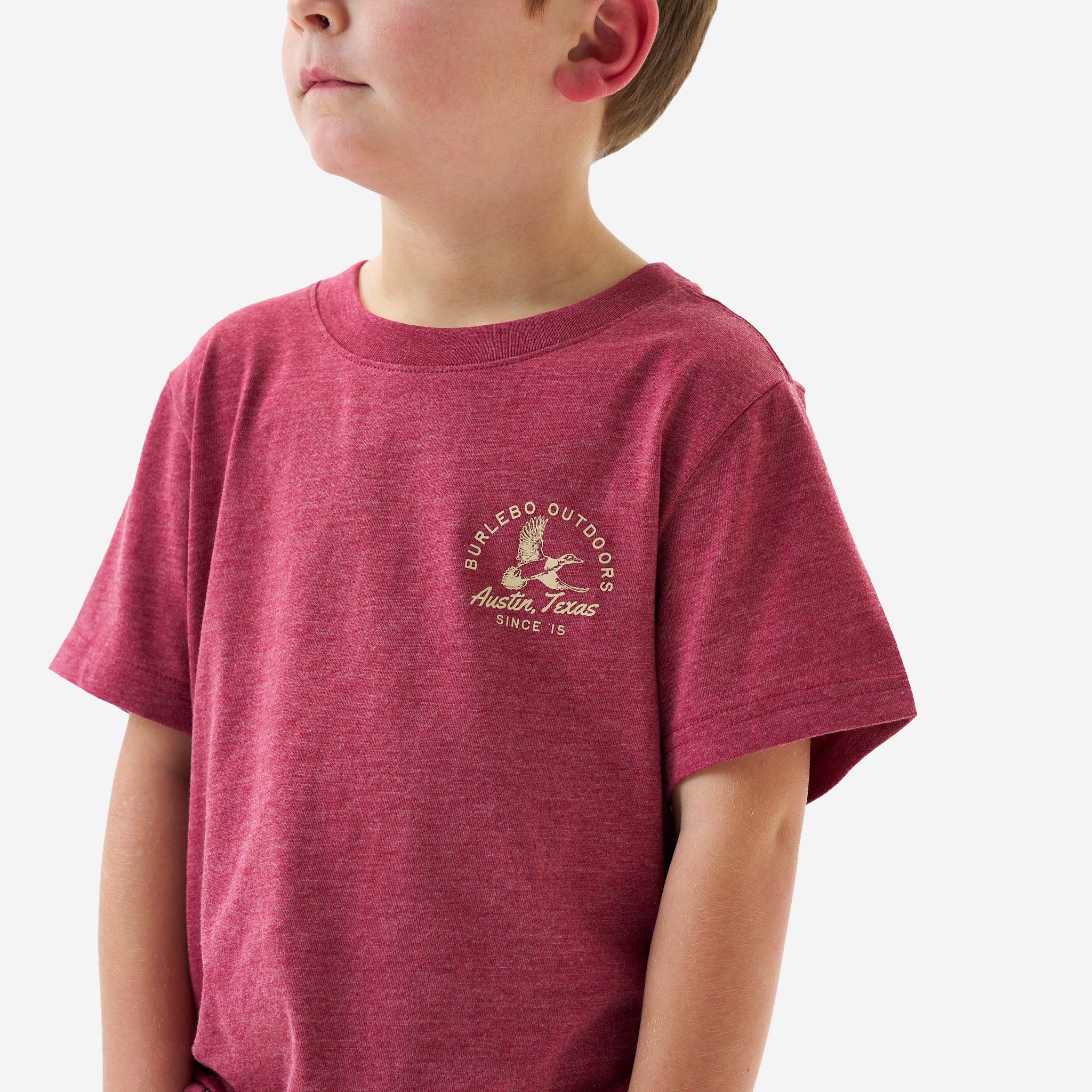 670-youth-short-sleeve-tee-classic-duck-heather-red-5.jpg Youth Short Sleeve Tee - Classic Duck - Heather Red