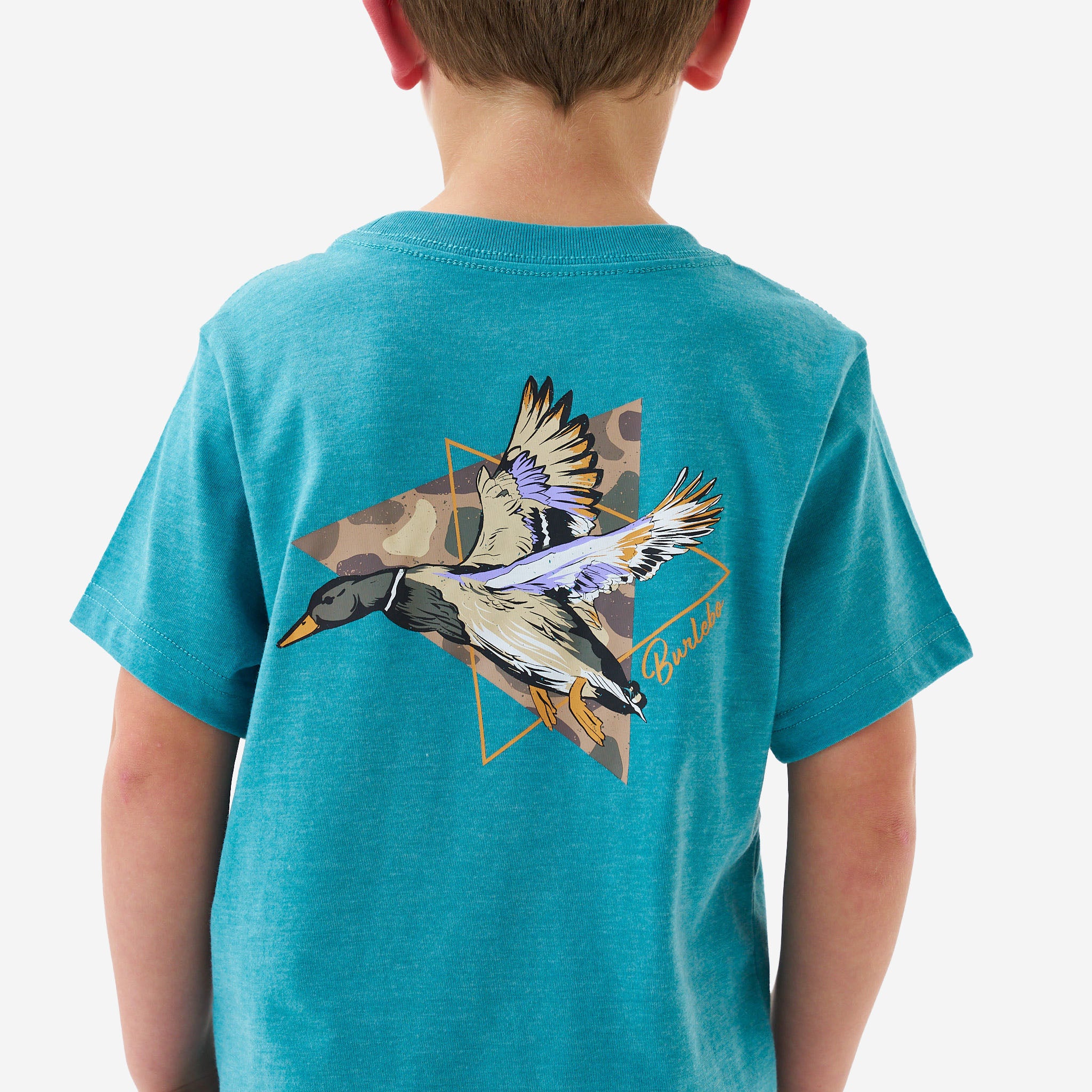 Youth Short Sleeve Tee - Pintail Diving Duck - Cyan