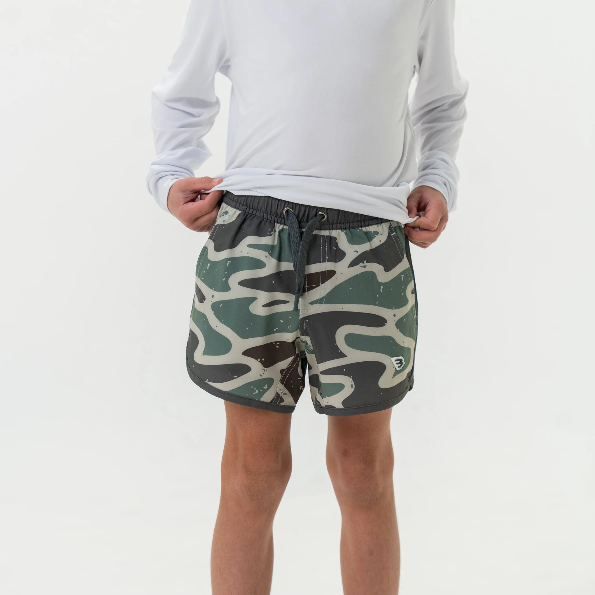 Youth Swim Trunk - Jumbo Retro Duck Camo