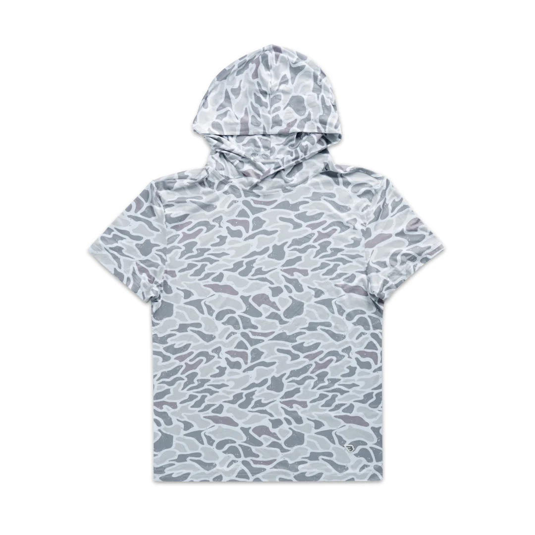 Short Sleeve Performance Hoodie - White Camo