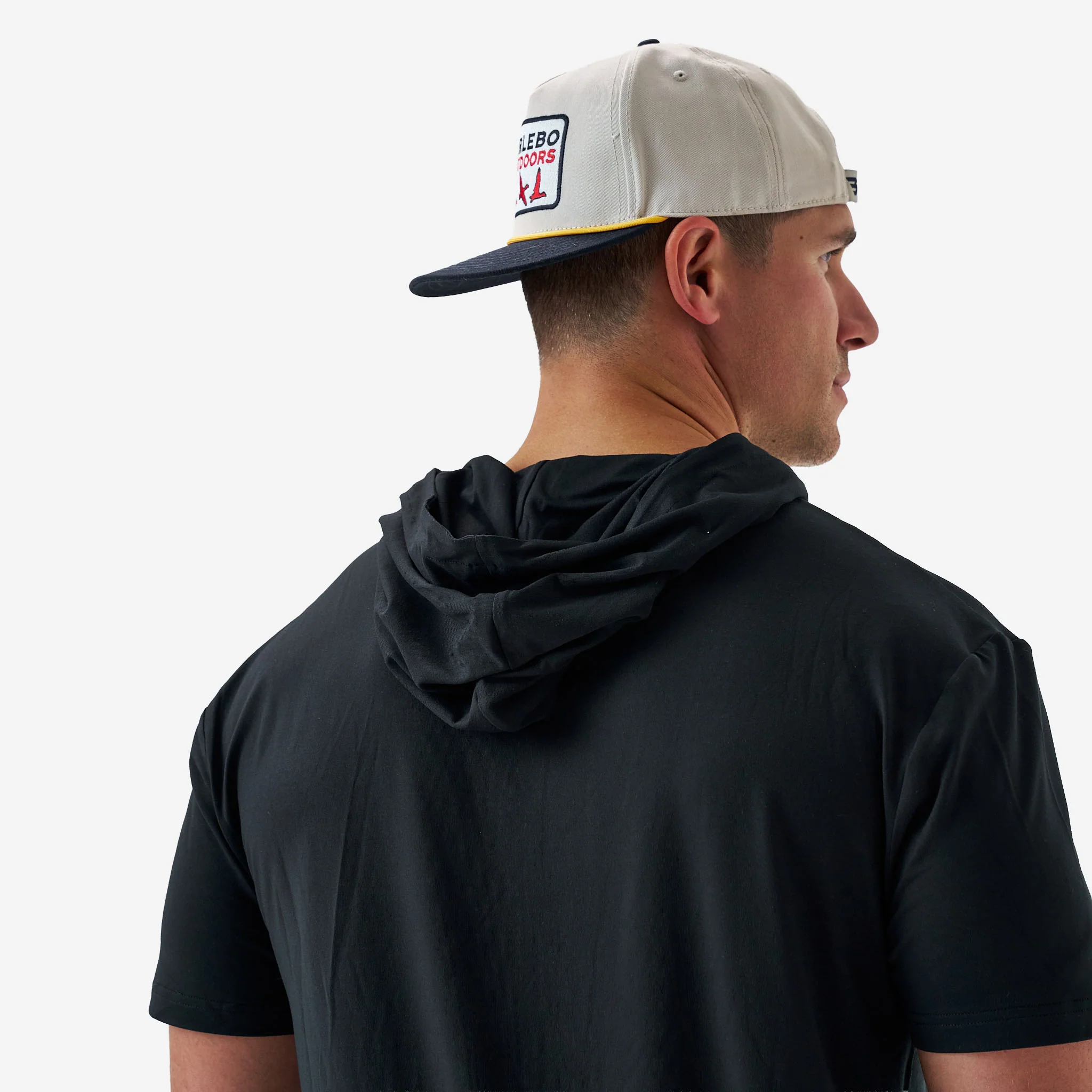 Short Sleeve Performance Hoodie - Black