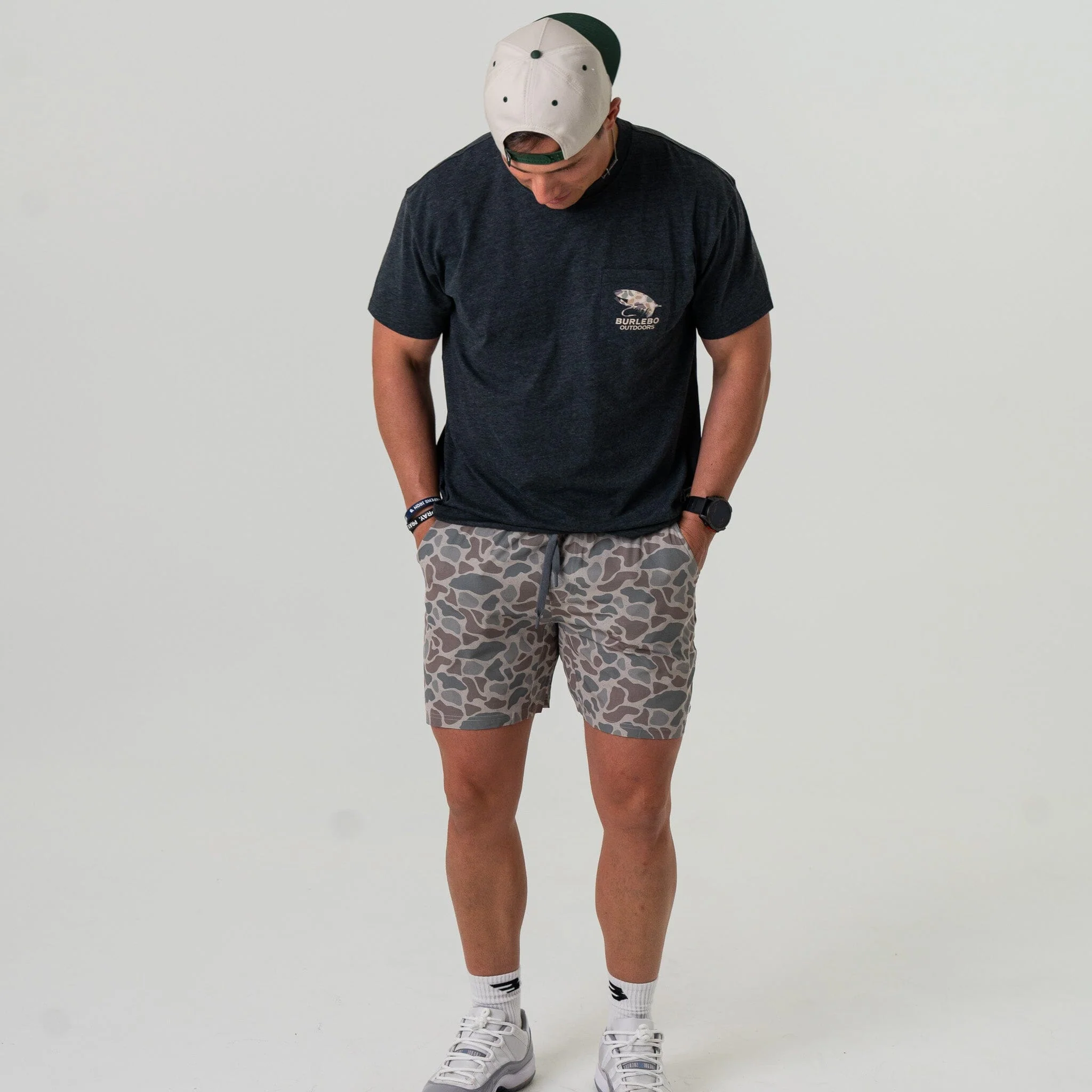 Athletic Short - Classic Deer Camo - Grey Liner